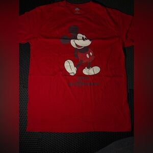 Disney Daddy Red Mickey Mouse Short Sleeve Tee